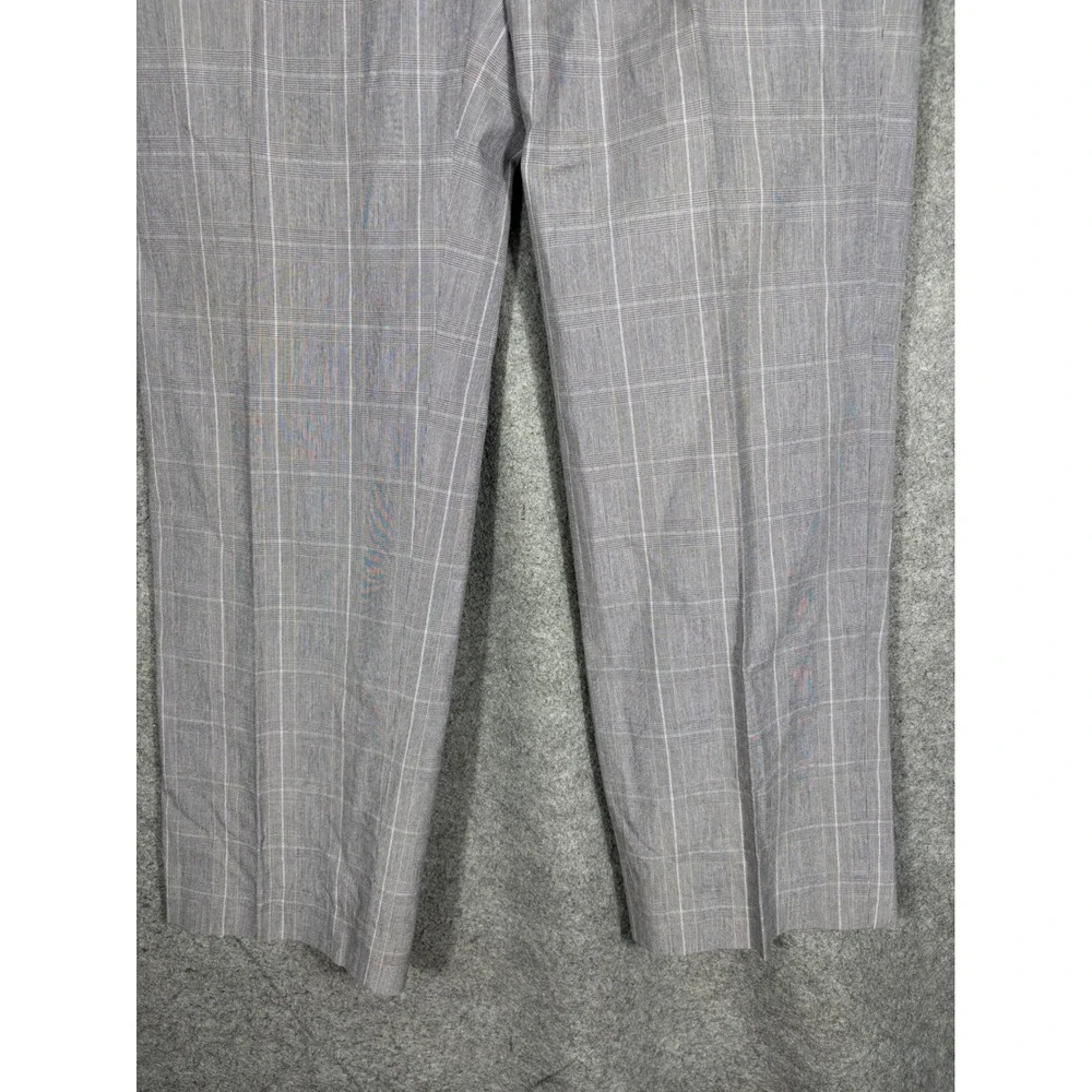 Banana Republic Modern Fit Mens 34x30 Gray Plaid Cotton‎ Dress Pants 632363-01